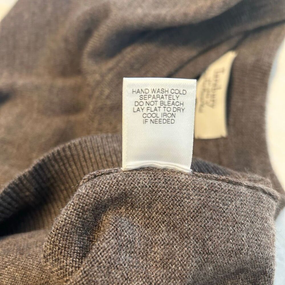 Turnbury Brown Sweater Vest L 100% Extra Fine Merino Wool - Picture 6 of 6